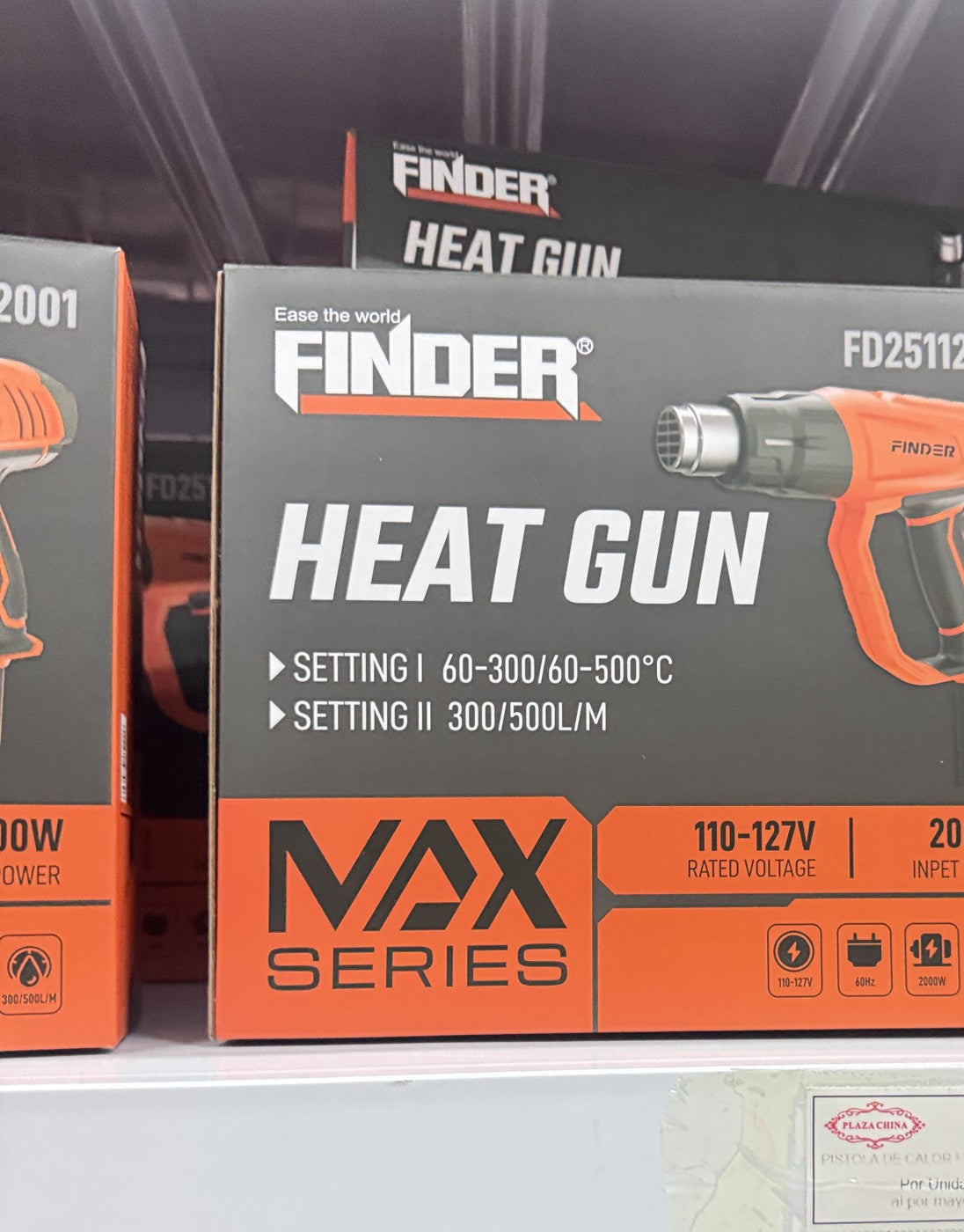 🔥 Pistola de Calor FINDER MAX 2000W · 2 Temperaturas 60-500°C · 110V Industrial