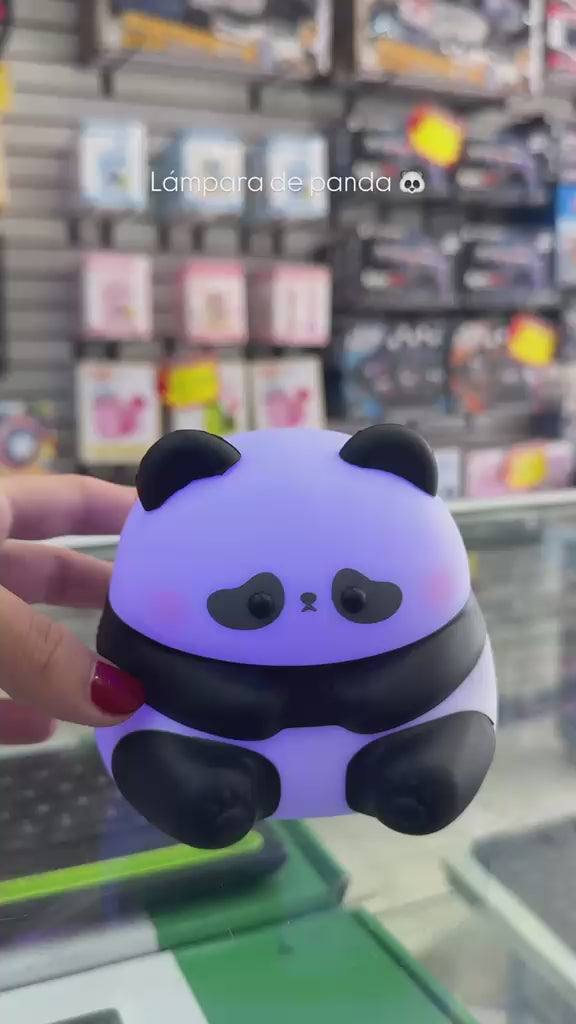 Video real de la lampara nocturna panda de silicona