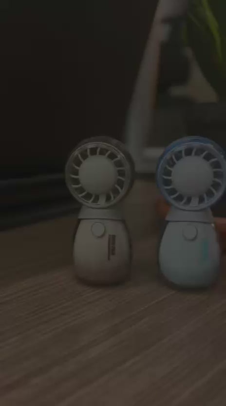 Video real del abanico mini portátil cute en 4 colores