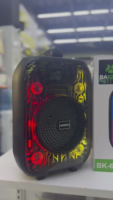 Video real de la bocina Bakzer BK-628 con microfono