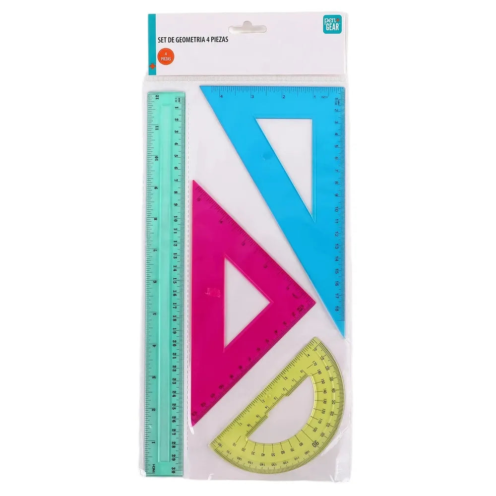 Reglas Pen Gear Set - 4 Pzas