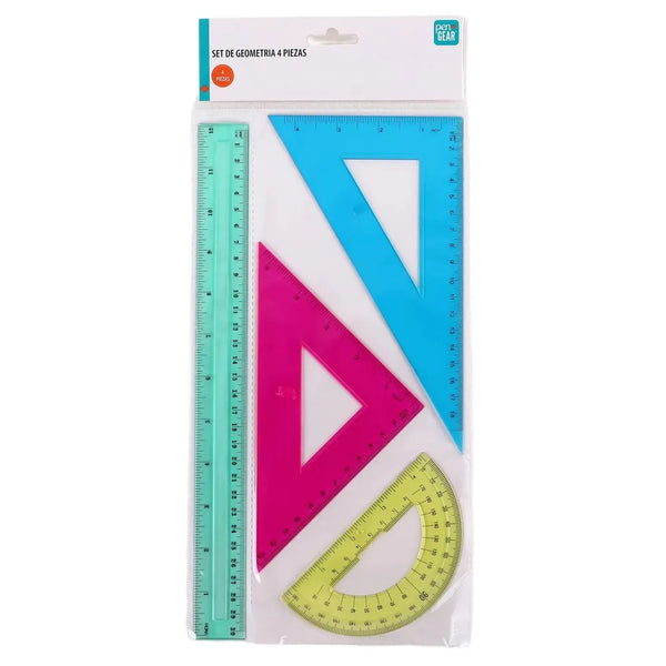 Reglas Pen Gear Set - 4 Pzas