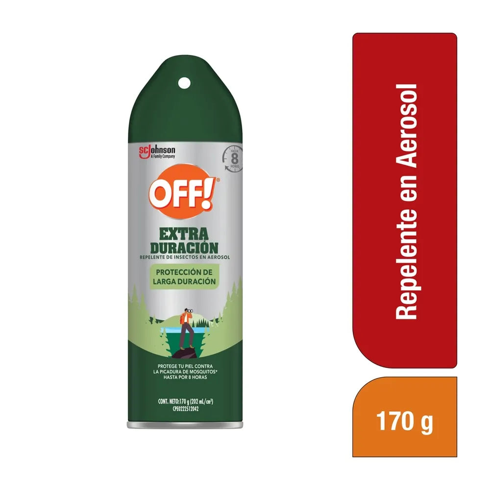 Repelente De Insectos OFF Aerosol Extra Duración - 170 G