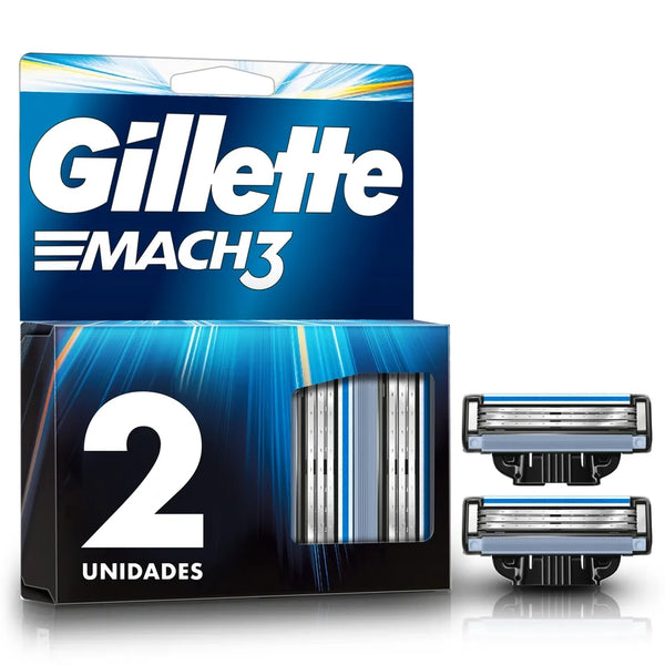 Repuestos De Afeitar Gillette Mach3 Con Hojas Más Afiladas, 2 Unidades