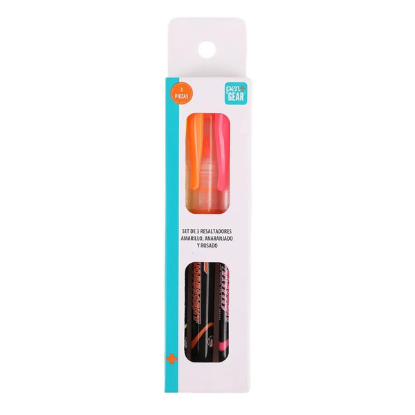 Resaltadores Pen Gear De Colores Set - 3 Uds