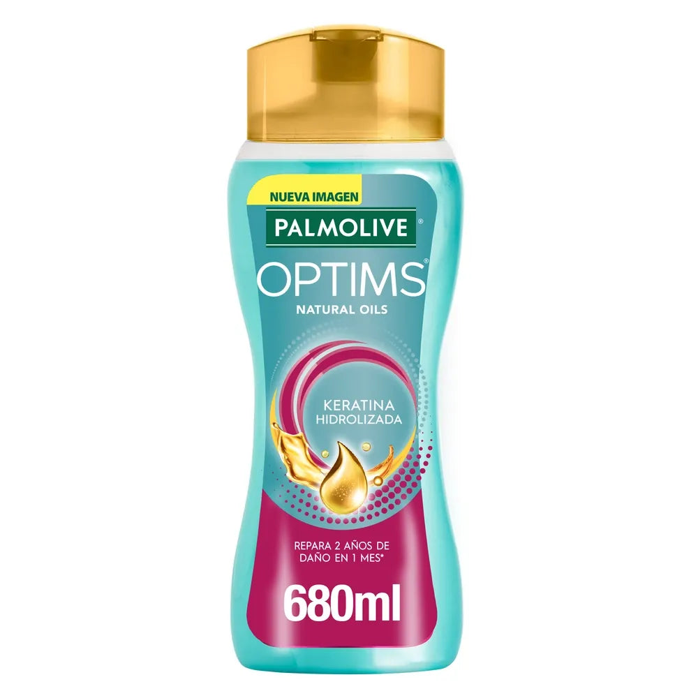 Shampoo 2 En 1 Palmolive Optims Con Keratina Hidrolizada - 680 Ml