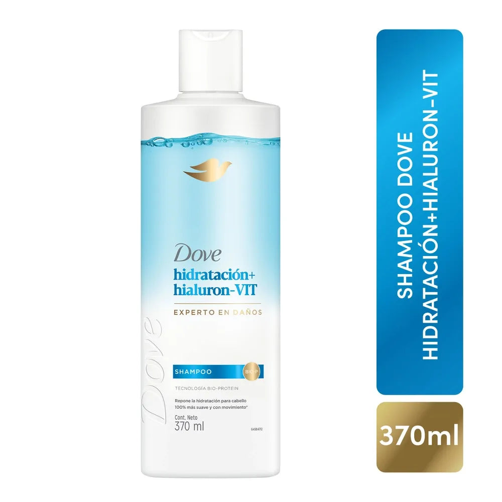 Shampoo Dove Hidratacion + Hialuron-vit En Liquido - 370 Ml