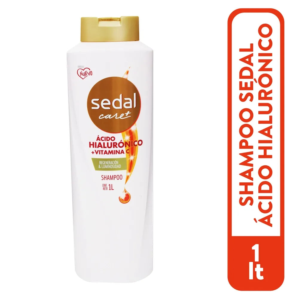 Shampoo Sedal Ácido Hialurónico Y Vitamina C -1 Lt