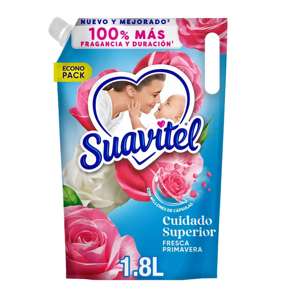 Suavizante De Telas Suavitel Cuidado Superior Fresca Primavera -1.8 L