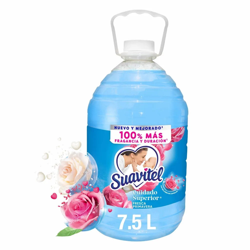 Suavizante De Telas Suavitel Cuidado Superior Fresca Primavera - 7.5 L