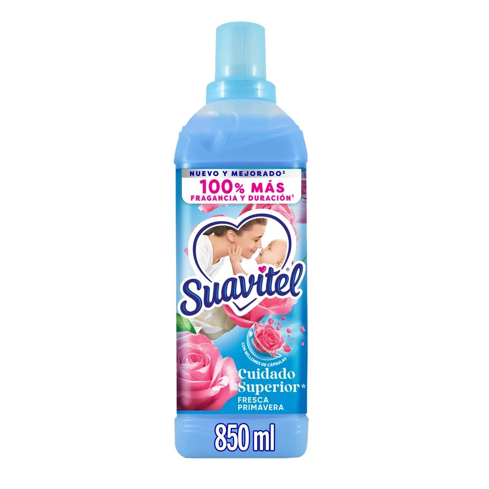 Suavizante De Telas Suavitel Cuidado Superior Fresca Primavera -850 Ml