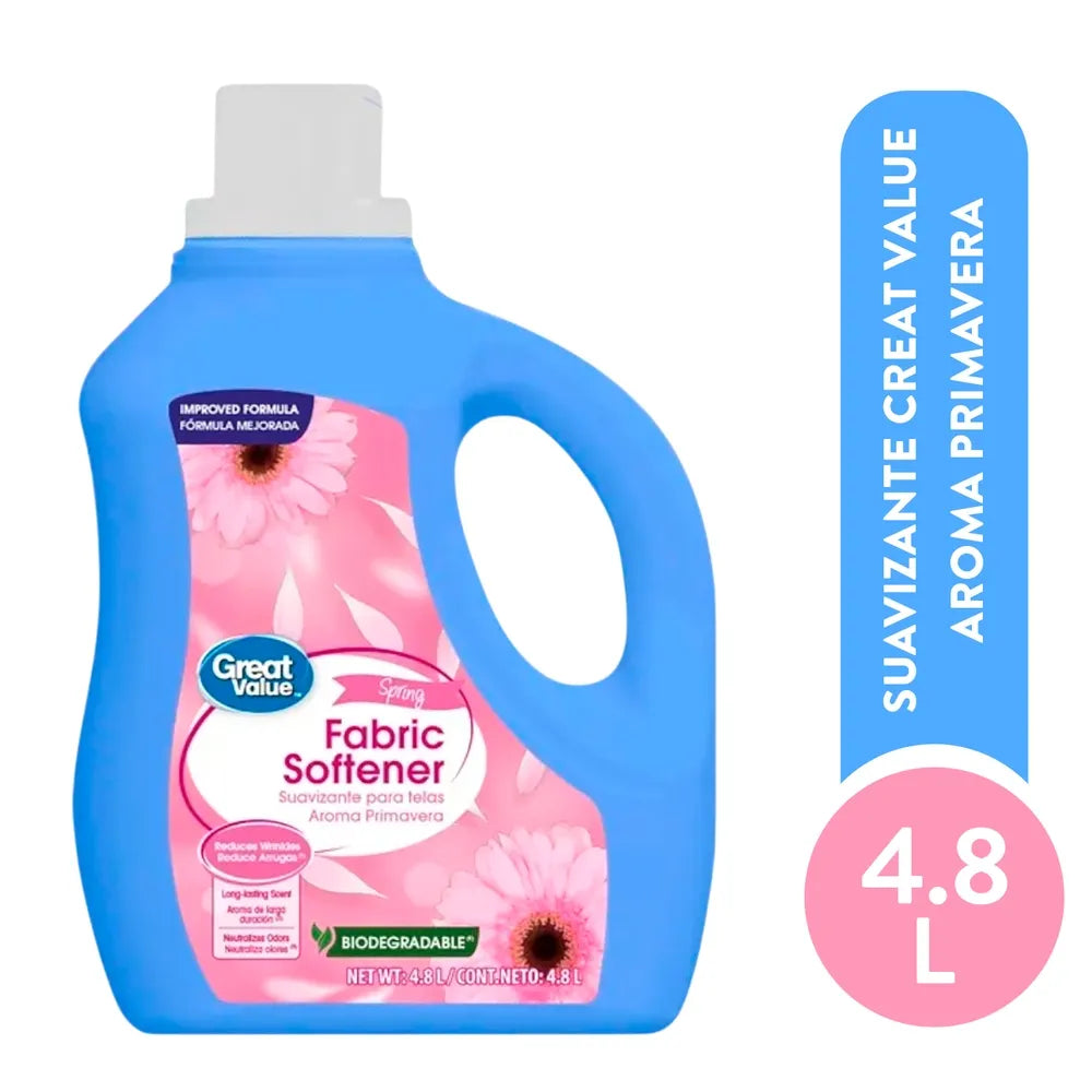 Suavizante Great Value Regular Aroma Primaveral - 4800 Ml