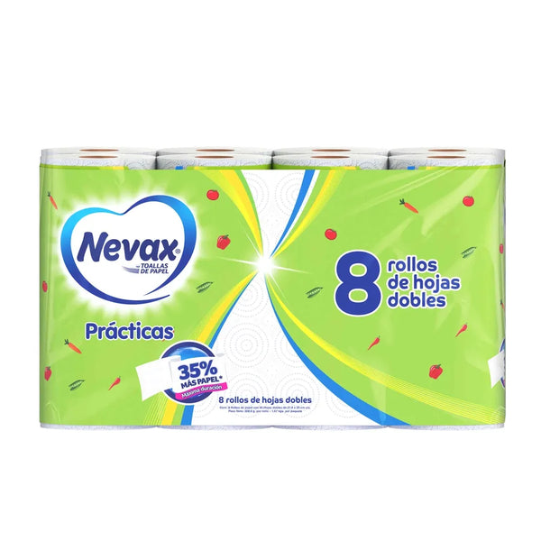 Toalla Cocina Nevax Prácticas Doble Hoja -8 Uds
