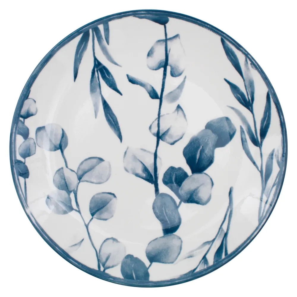 Plato Plano De Porcelana Mainstays Floral Azul - 7.5"
